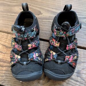 Keen Toddler Sandals with Multicolor Floral Straps 9